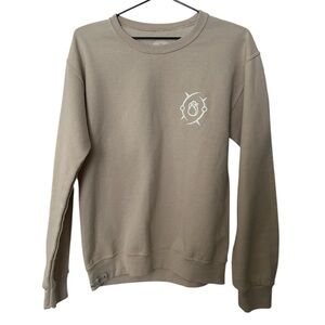 ROZTECA Rosa Azteca Screen print Unisex Tan Sweatshirt Size Small